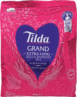 RIZ BASMATI PRETRAITE EXTRA-LONG - TILDA - 5Kg