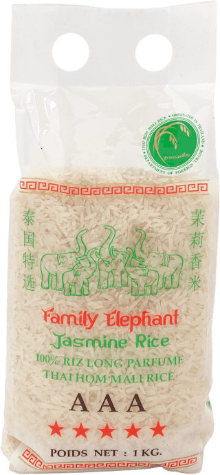 Riz long parfumé Thaïlande - FAMILY ELEPHANT - 1kg