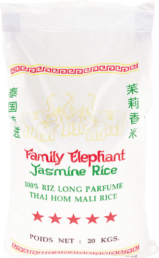 Riz long parfumé Thaïlande - FAMILY ELEPHANT - 20kg