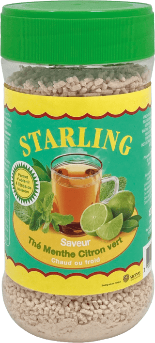 Préparation boisson inst. Thé saveur Menthe, Citron Vert - STARLING - 400g