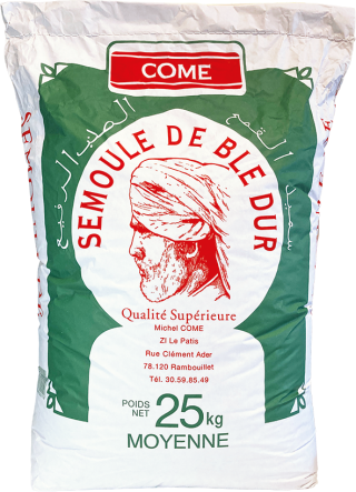 Semoule de Blé Dur Moyenne - CÔME - 25kg
