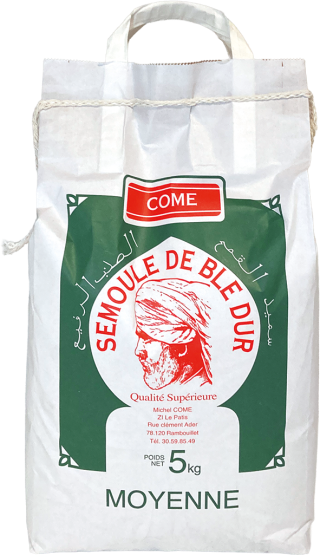Semoule de Blé Dur Moyenne - CÔME - 5kg