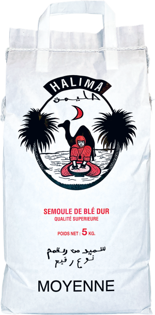 Semoule de Blé Dur - HALIMA - Moyenne 5kg