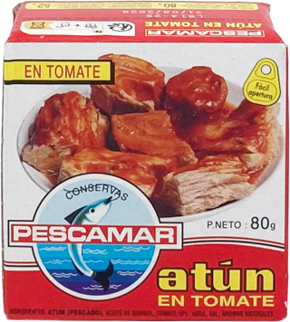 Thon en morceaux à la sauce tomate - PESCAMAR - 80g.
