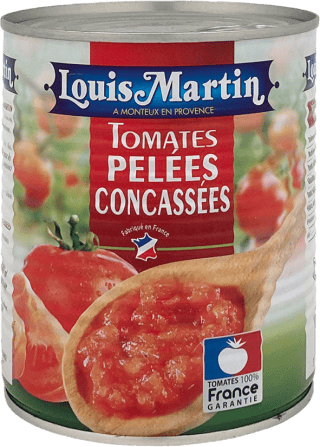Tomates Pelées Concassées - LOUIS MARTIN - 880G.
